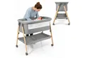 Moby-System Baby-Reisebett Babybett mit Matratze & Rollen – klappbar, grau Moby-System