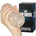 MR.MEMBR Pocket Pussy Transparent Realistischer Masturbator - Künstliche Vagina Sexspielzeug für Männer Realistisch - Realistische Masturbatoren Hergestellt aus Phthalat- Und Latexfreiem Tpe