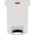 Rubbermaid - Pedal Eimer Slim Jim Schritt auf 30L Weiß | 1 Stück - Weiß