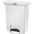 Rubbermaid Tret-Abfalleimer Slim Jim, 30 Liter, weiß 1 bis 12 Stk MENGENRABATT