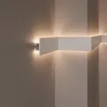 create luxury GRAND DECOR Veletta Rahmen für LED Streifen Decke und Wand - Länge 2 Meter Modular - aus HDPS (lackierbar - für doppelte indirekte Beleuchtung - KH907