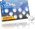 VARTA Batterien Knopfzellen CR2032, 20 Stück, Power on Demand, Lithium Coin, 3V