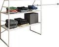 VCM Metall Kleiderschrank |offener Schrank | begehbarer |Dachschrägen Regal | Maße ca. B. 100 x H. 100 x T. 50 cm - Disal