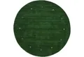 carpetfine Wollteppich Gabbeh Uni, rund, Höhe: 15 mm, reine Wolle handgewebt, Gabbeh Tiermotiv warmes Raumklima viele Größen