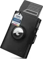 DODENSHA Airtag Wallet Herren RFID NFC Schutz Slim Wallet Münzfach Schwarz
