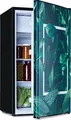 Klarstein CoolArt Kühl-Gefrier-Kombination - Kühlschrank mit 2 Kühl-Ebenen, Design-Front, Thermostat mit 5 Stufen, 0 bis 10 °C, Fassungsvermögen: 79 Liter, Motiv: Wald