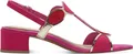 MARCO TOZZI Damen Sandale Textil Sandalette Metallic T-Riemen 2-28230-42, Größe:40 EU, Farbe:Pink