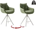 MCA furniture Bistrostuhl Parker Tresenstuhl mit Armlehnen Tresenhocker (Set, 2 St), Barhocker,Barmoebel,Barstuhl,360° drehbar,mit Lehne,belastbar 120 kg