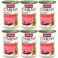 Animonda Cat Carny Kitten Rind und Putenherzen 6x400g
