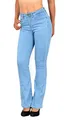 ESRA High Waist Jeans Damen Bootcut Schlaghose Damen Jeans Hose