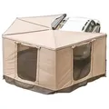 TZIpower Markisenvorzelt 270° Khaki Grau Automarkise/Zelt mit Vorzelt 200x200cm oder 250x200cm gelb 200 cm x 200 cm x 200 cm