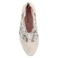 Laura Vita Damen Stiefelette aus Leder mit floral bestickter Spitze Eloiseo 37, Größe:37 EU, Farbe:Beige - Beige - 37