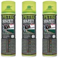Petec 3x Seilfett Drahtseilfett Zahnradfett Kettenfett Gleitfett Spray 500ml