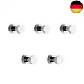 Chrom Handtuchhaken, 5 Stück Rostfreies Metall Wandhaken, Self Adhesive or Wall