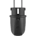ABL Original Winkelstecker 100000040 SCHUKO & fr-be Gummi (TPE) schwarz IP44 (CEE 7/7) (100000040)