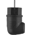 ABL Gummi Schutzkontakt-Winkelstecker Orig. Schwarz IP44