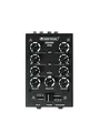 OMNITRONIC GNOME-202 Mini-Mixer schwarz | 2-Kanal-DJ-Mixer im Miniaturformat | Extrem leichter und kompakter DJ-Mixer | Metallgehäuse