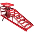 Wiltec - Auffahrrampe Mit Hydraulischem Wagenheber 2000kg Höhenverstellbar Reifenbreite Bis 225mm