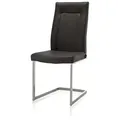 Henders & Hazel Malvino Esszimmerstuhl Swing + Handgriff Leder Catania/Edelstahlgestell - Silber