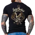 GASOLINE BANDIT® T-Shirt Old School Rockabilly Gambler Herren Shirt - Lucky Bastard schwarz XXL