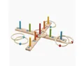 goki Wurfscheibe Ringwurfspiel mit 6 Sisalringen Bunt (packung, 8-St., spar set), Das Spiel ist blitzschnell zusammengesteckt. Made in Germany
