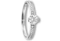 ONE ELEMENT Goldring Zirkonia Ring aus 333 Weißgold, Feine Gestaltung – ein Sinnbild mit ruhiger Eleganz