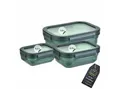 Engelland Frischhaltedose 3er Set Aufbewahrungsdosen mit Deckel, Vorratsdose, Frischhaltedose, Kunststoff/Silikon, (Vorteils-Set, 3-tlg., 0,2 L / 0,5 L / 1,0 L), luftdicht, auslaufsicher, stapelbar, BPA-frei, verschiedene Größen
