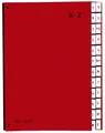 PAGNA Pultordner Color, DIN A4, A - Z, 24 Fächer, rot