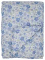 Chic Antique - Decke Quilt Wohndecke 180x130cm Blumenmuster Blau Weiß 16120606