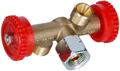GOK doppel Abzweigventil PS 4 bar G 1/4 LH-ÜM x 2 x G 1/4 LH-KN