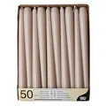 Papstar Leuchterkerzen Ø 2,2 cm, 25 cm puder 88340 Spitzkerzen Halterkerzen, 50 Stück