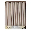 50 Leuchterkerzen Ø 2,2 cm · 25 cm puder, Beige