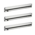 Oktaplex 3x Unterbauleuchte Küche LED Leiste 800lm Alu 10W 230 V neutralweiß 4000K 60cm Schwenkbare Unterschrankleuchte Rota mit Schalter