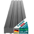 Floordirekt - Trapezblech Wand- & Dachverkleidung Profilblech Grau 15 Stück 115 X 45 Cm