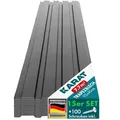 Karat Trapezblech Set 15Stk. 115x45cm, Dachblech 7,7m2 inkl Schrauben, Wandblech verzinkt, Profilblech wetterfest für Carport & Gartenhaus, Dunke... - Dunkelgrau