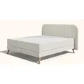 Emma Original Elite Boxspringbett – Beige - 160x200cm - Kopfteil Kissen - Holzfüße