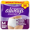 Always Discreet Inkontinenz-Höschen Plus für Frauen, M, 36 Höschen, Verhindert Auslaufen Und Gerüche, Angenehm Und Kaum Spürbar