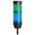 STEX24 Signalsäule blau-grün, 50mm, 24V AC/DC, LED-Dauerlicht Kabel 10,0 Meter, SS50-OB2/24 163 Anschlusstechnik: