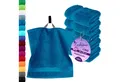 Lashuma Waschlappen - Seiftücher Linz, (Spar-Set, 6-St), kleine Gästetücher Petrol 30x30 cm