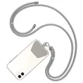 COCASES Handyband Universal zum Umhängen- Handyband aus Nylon kompatibel mit jeden Smartphones, Handygurt Umhängenband mit Kordel (Grau)