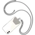 Klassisches graues Umhängeband aus Nylon für Smartphones – Sicher und praktisch
