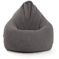 Mokebo Sitzsack, Anthrazit, Textil, 80x130x80 cm, Oeko-Tex®, Wohnzimmer, Hocker, Sitzsäcke, XXL Sitzsäcke