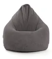 mokebo® Sitzsack Cord XXL für Kinder & Erwachsene in Anthrazit 'Der Tagträumer', Indoor Bean Bag mit EPS-Perlen Füllung, Bodenkissen kuschelig & weich, Sitzkissen, Liegekissen, Relaxliege drinnen