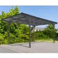 Westmann Metall Carport "Helsinki" mit Flachdach aus Doppelstegplatten, 503 x 305 x 232 cm, anthrazit, 15 m²