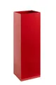 Neustein Schirmständer rot mit modernem Design aus Metall für Heim und Büro, Design-Ständer, 2 Haken, 2x Wasserauffangschale herausnehmbar, 15,5x15,5x49cm, quadratisch, Regenschirmständer