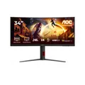 AOC G4 CU34G4Z, 86,4 cm (34"), 3440 x 1440 Pixel, Wide Quad HD, LED, 1 ms, Schwarz, Rot
