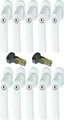 ABUS Fenstergriff ABUS FG200 Weiß, Braun, Silber, SB abschließbarer Fenstergriff, 10er Set weiß, abschließbar, Kindersicherung