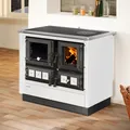 Justus Rustico-90 2.0 Küchenofen Stahl Weiß Backfach links 7 kW Küchenherd