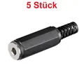 Klinke Kupplung Buchse weiblich 3,5mm Stereo Audio Kopfhörer Stecker Lötversion