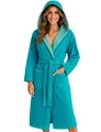 Bademantel Damen mit Kapuze 100% Baumwolle Frottee OEKOTEX® Morgenmantel Leon...